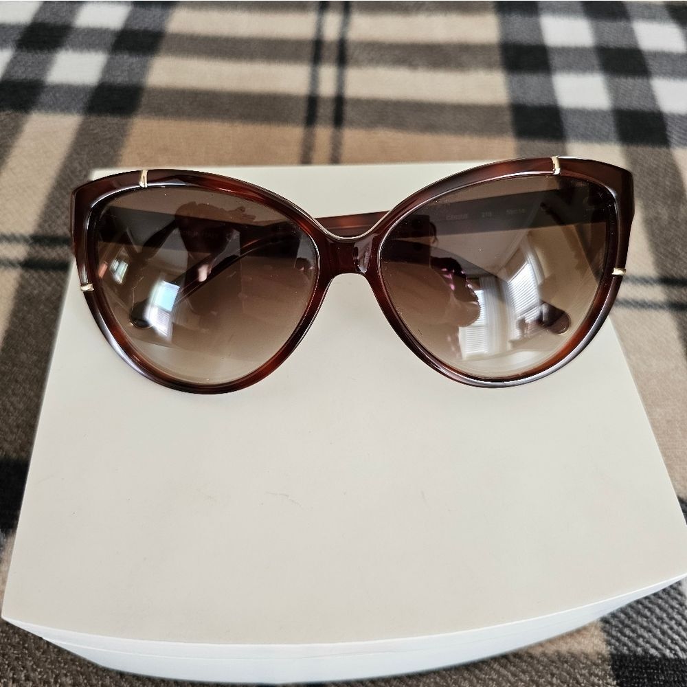 Chloe Brown Gradient Cat-Eye Women's Sunglasses